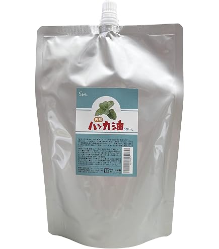 Amazon.co.jp: 日本製 天然ハッカ油(ハッカオイル) お徳用500ml 中栓